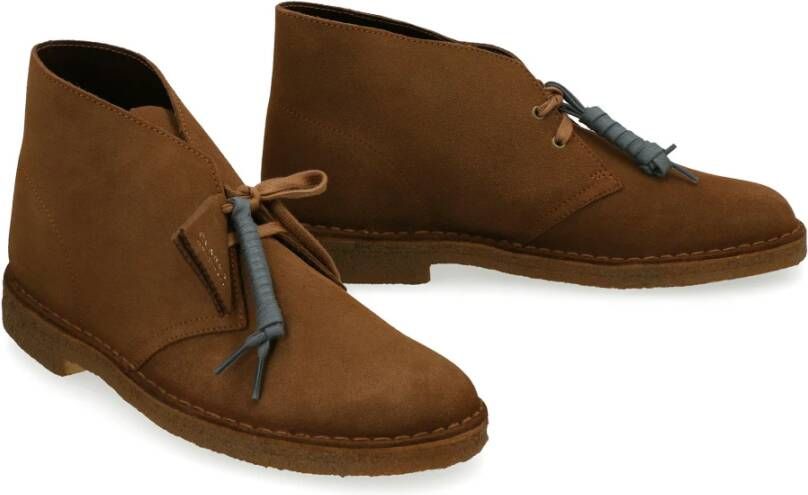 Clarks Iconische Suede Woestijnlaarzen Brown Heren