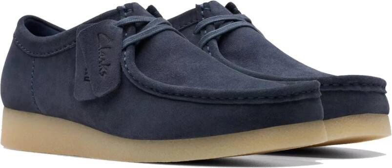 Clarks Ink Suede Wallabee Schoen Blue Heren