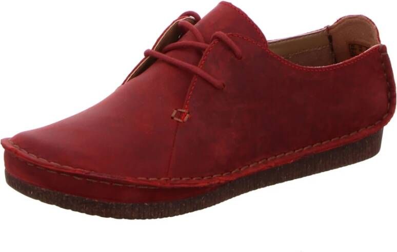 Clarks Janey Mae Rode Schoenen Red Dames