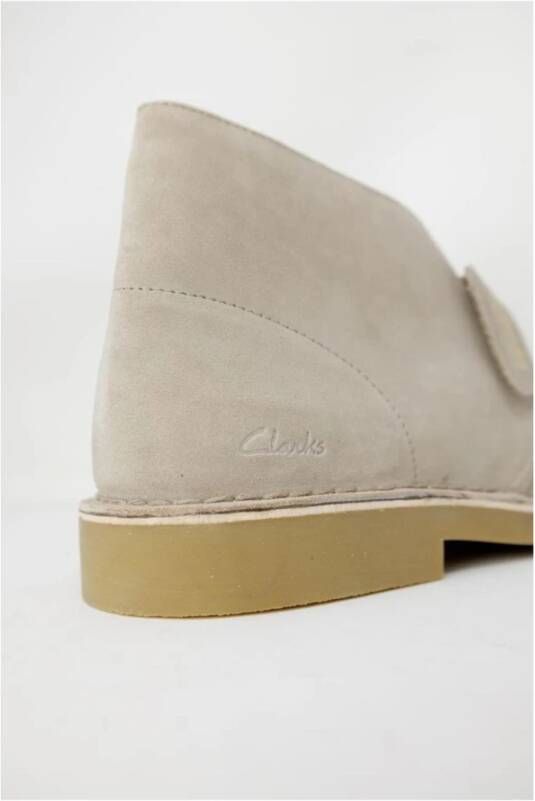 Clarks Klassieke leren enkellaarzen met hak Gray Heren