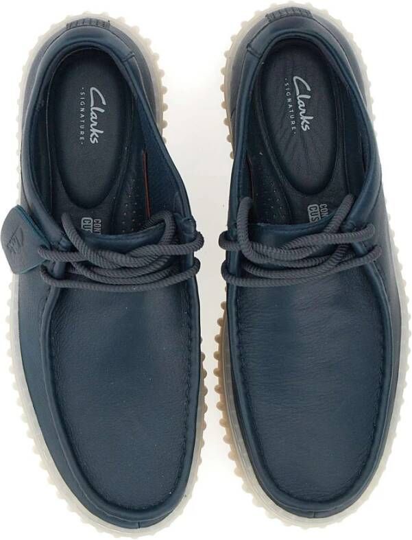 Clarks Klassieke Leren Laarzen Blue Heren