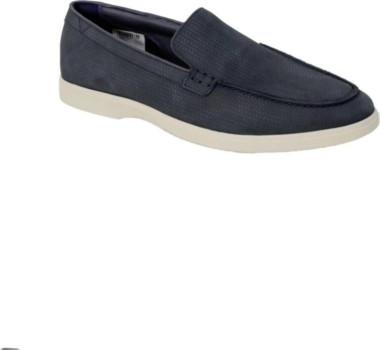 Clarks Klassieke Leren Schoenen met 2 cm Hak Blue Heren