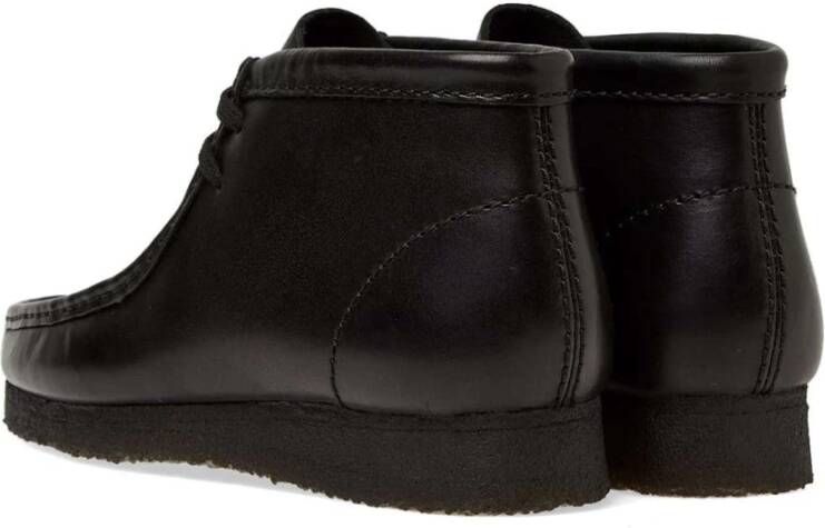 Clarks Klassieke Wallabee Laars Zwart Leer Black Heren