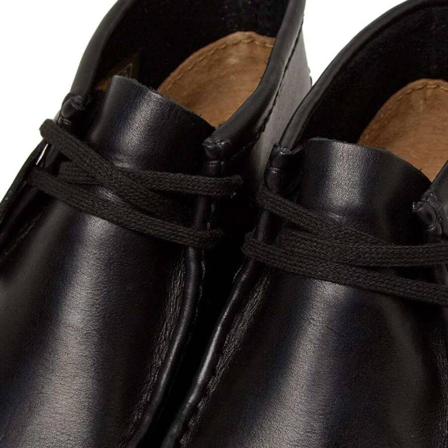 Clarks Klassieke Wallabee Laars Zwart Leer Black Heren