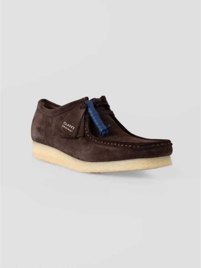 Clarks Klassieke Wallabee Moccasins in Bruin Suède Brown Heren