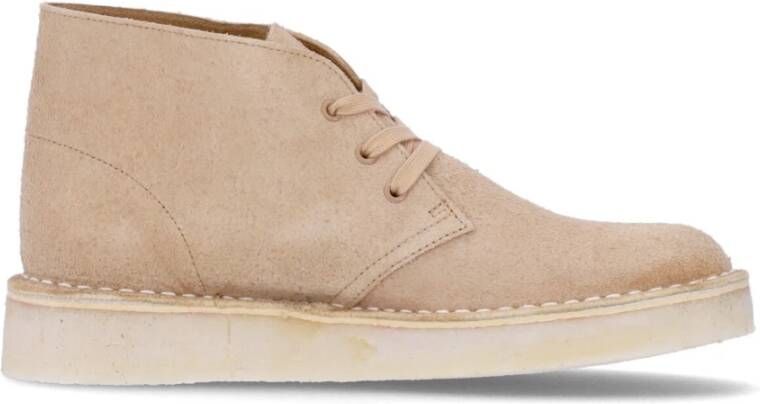 Clarks Desert Coal Suède Veterschoenen Beige Heren