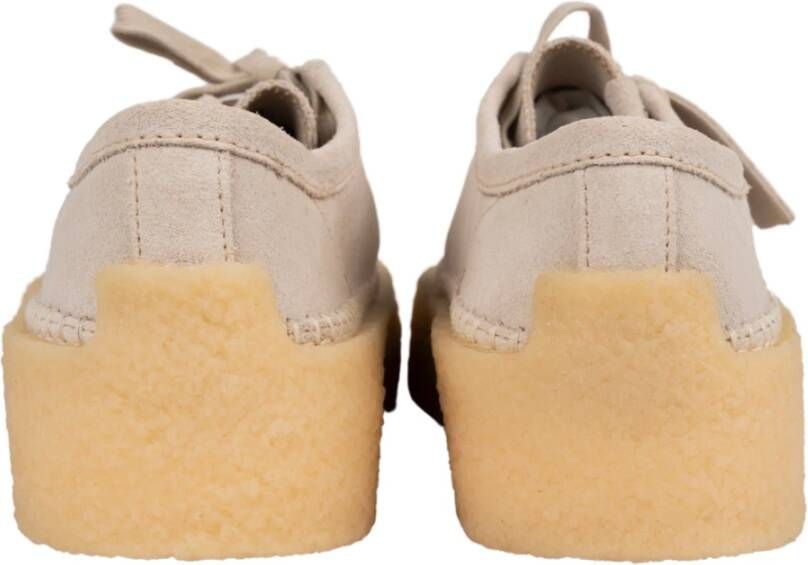 Clarks Lage Witte Vieze Sneaker Beige Heren