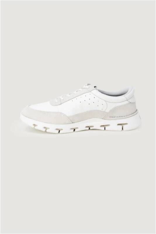 Clarks Leren Sneakers Collectie voor Mannen White Heren