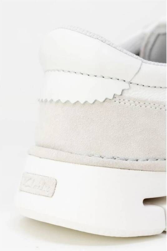 Clarks Leren Sneakers Collectie voor Mannen White Heren