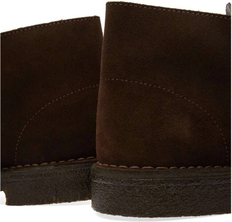 Clarks Marineblauw Suède Desert Boot Stijl Brown Heren