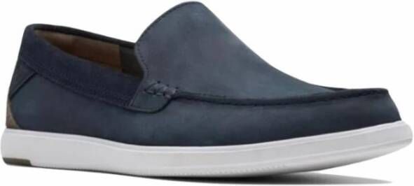 Clarks Marineblauwe Instap Mocassin Zomerschoen Blue Heren