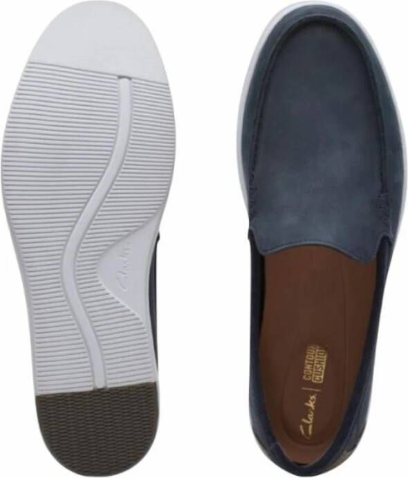 Clarks Marineblauwe Instap Mocassin Zomerschoen Blue Heren