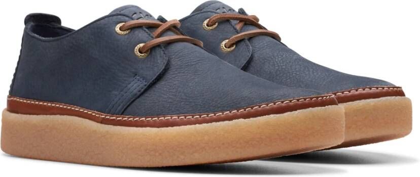 Clarks Marineblauwe Veterschoen Clarkwood Low Blue Heren