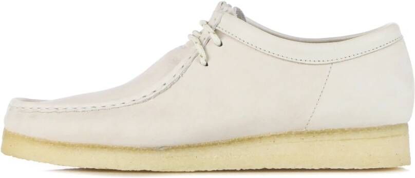 Clarks Off White Nubuck Heren Mocassin Schoen White Heren