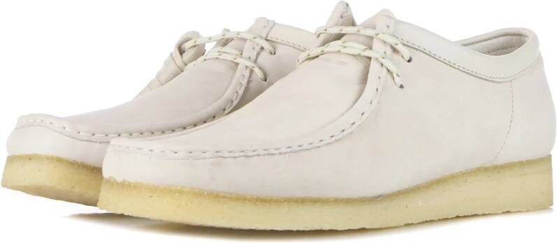 Clarks Off White Nubuck Heren Mocassin Schoen White Heren