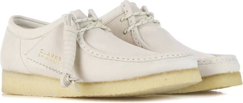 Clarks Off White Nubuck Heren Mocassin Schoen White Heren