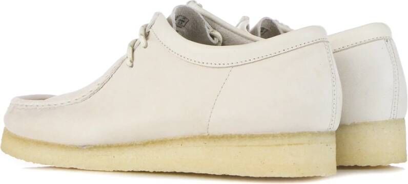 Clarks Off White Nubuck Heren Mocassin Schoen White Heren