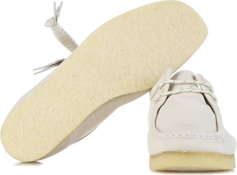 Clarks Off White Nubuck Heren Mocassin Schoen White Heren