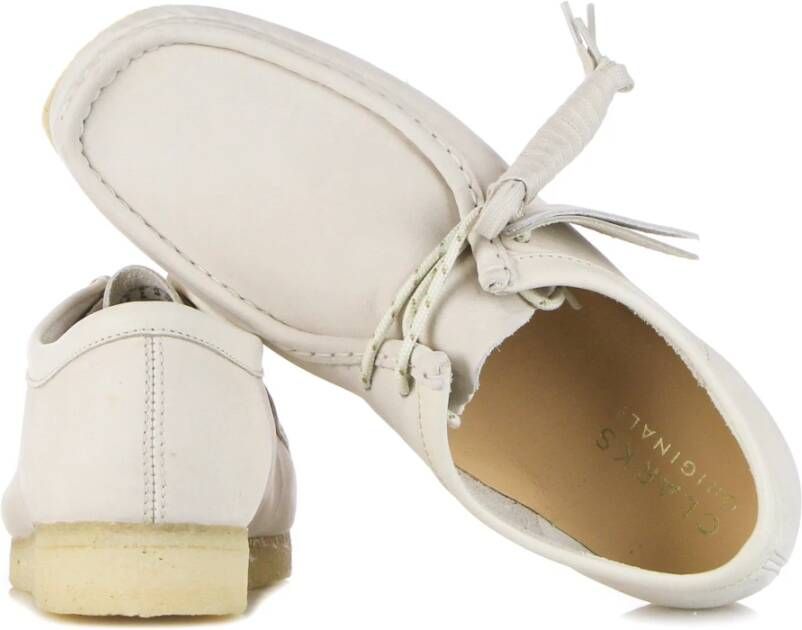 Clarks Off White Nubuck Heren Mocassin Schoen White Heren