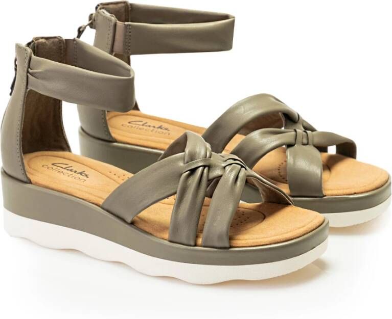 Clarks Olijf Sandalen Clara Rae Stijl Green Dames