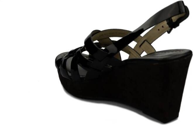 Clarks Patentleren Sleehak Sandalen Black Dames