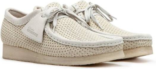 Clarks Platte Mesh Schoenen Beige Heren