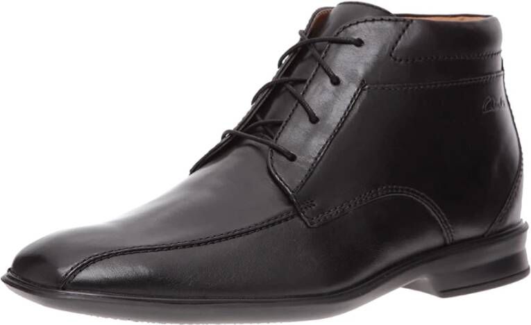 Clarks Premium Leren Heren Enkellaars Black Heren