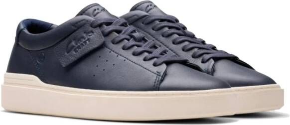 Clarks Retro Leren Sneakers Craft Swift Blue Heren