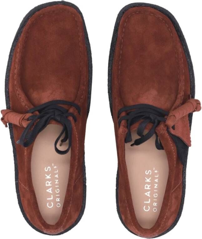 Clarks Rust Suede Wallabee Cup Moccasin Brown Heren