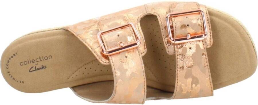 Clarks Sliders Pink Dames