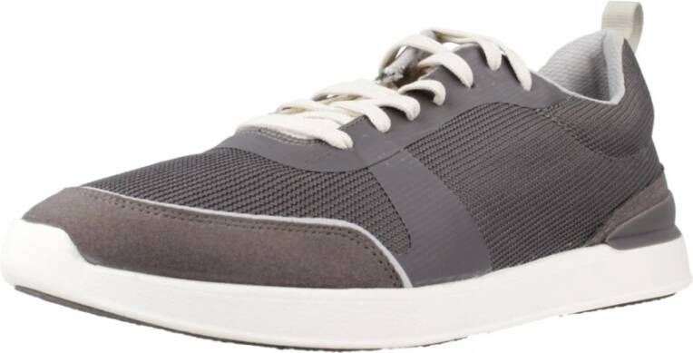 Clarks Stijlvolle LT Lace Sneakers voor Mannen Gray Heren