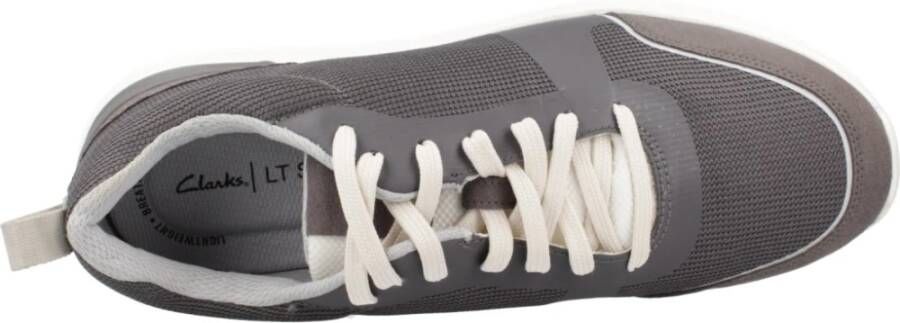 Clarks Stijlvolle LT Lace Sneakers voor Mannen Gray Heren