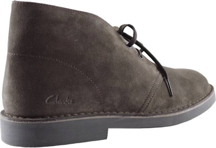 Clarks Stijlvolle Donkerbruine Suède Schoenen Brown Heren