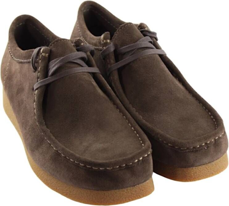 Clarks Stijlvolle donkerbruine suède schoenen Brown Heren