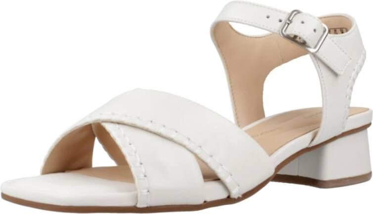 Clarks Stijlvolle High Heel Sandalen White Dames