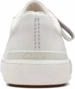 Clarks Stijlvolle leren sneaker CourtLite Move White Dames