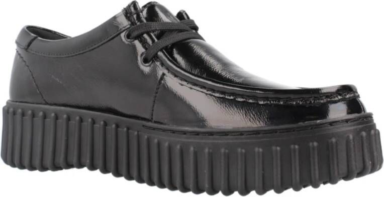 Clarks Stijlvolle Veterschoenen voor Heren Black Dames