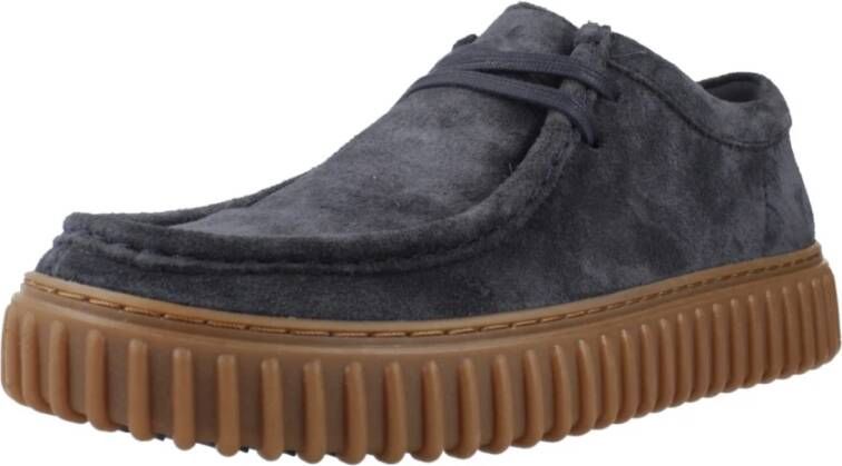 Clarks Stijlvolle Veterschoenen voor Mannen Blue Heren