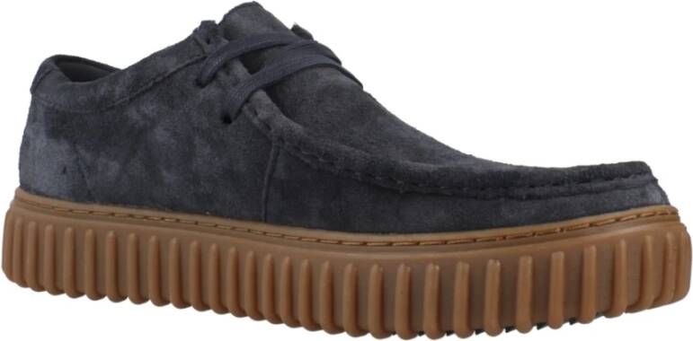 Clarks Stijlvolle Veterschoenen voor Mannen Blue Heren