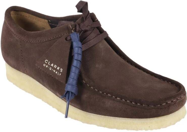 Clarks Stijlvolle Wallabee Schoenen voor Mannen Brown Heren