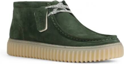 Clarks Suede Herenschoenen Herfst Winter Collectie Green Heren