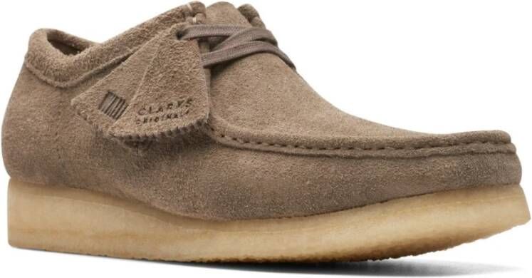 Clarks Suède Stadschoenen Plat Model Brown Heren