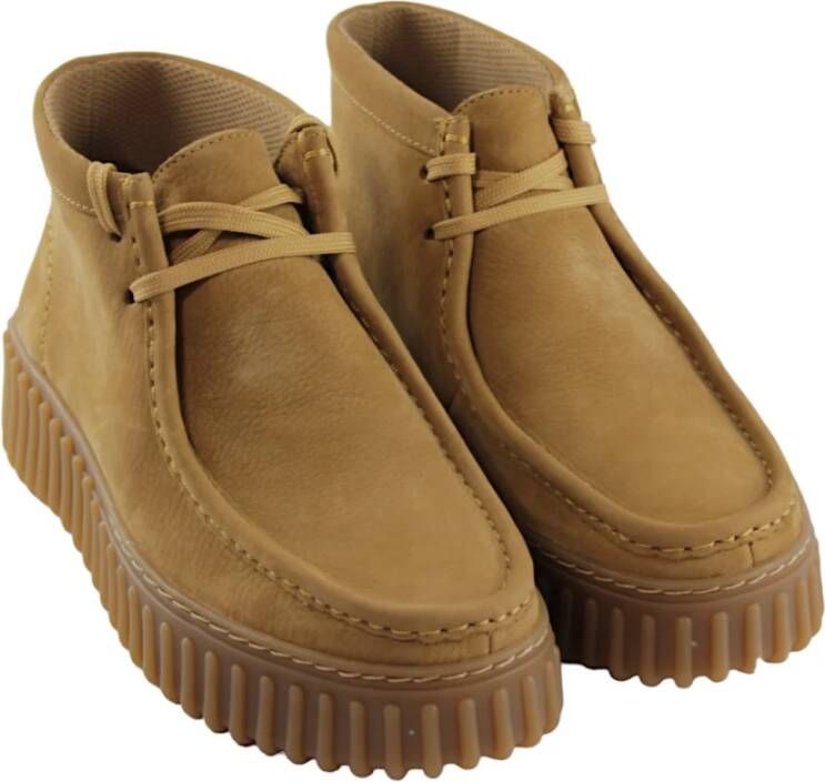 Clarks Tan Nubuck Casual Schoenen Brown Dames