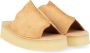 Clarks Tan Suede Wedge Slide Sandaal Brown Dames - Thumbnail 2