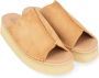 Clarks Tan Suede Wedge Slide Sandaal Brown Dames - Thumbnail 4