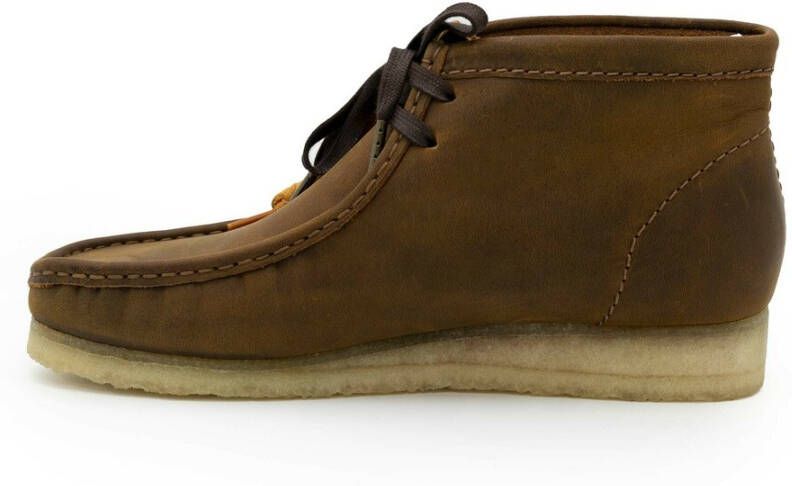 Clarks Wallabee Boot Leer Bruin Heren