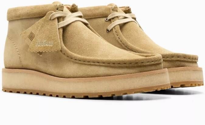 Clarks Wallabee Scout Schoenen Beige Dames