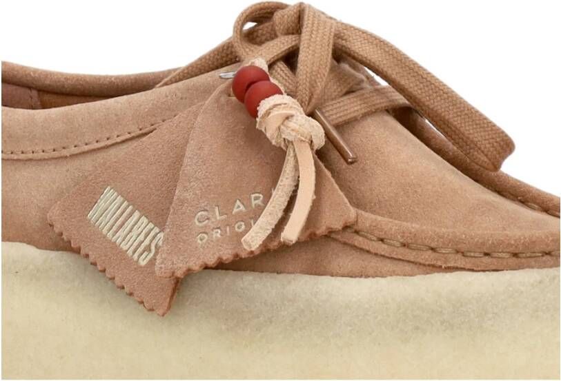 Clarks Warm Beige Wallabee Cup Mocassin Schoen Beige Dames