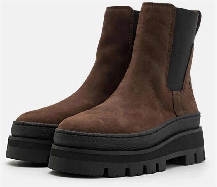 Clarks Winter Bruin Leren Enkellaarzen Brown Dames