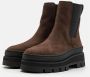 Clarks Winter Bruin Leren Enkellaarzen Brown Dames - Thumbnail 2